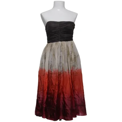 Robe de cocktail (Rouge, Multicolore) de Zara Basic Acétate, Soie