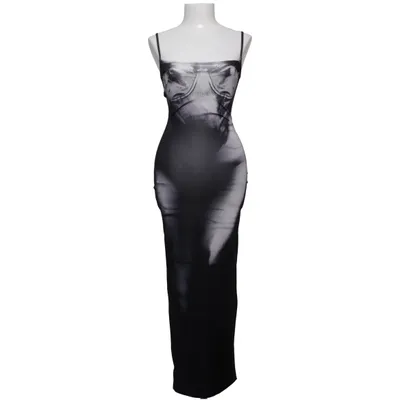 Maxi dress (Black, Gray) from Bershka