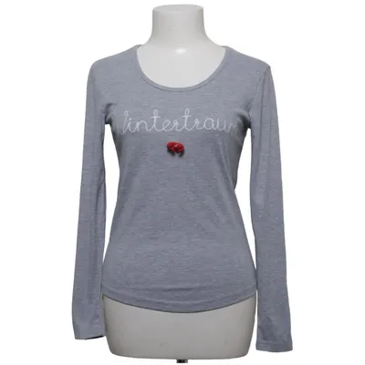 T-shirt à manches longues (Gris) de Louis & Louisa Coton, Polyester