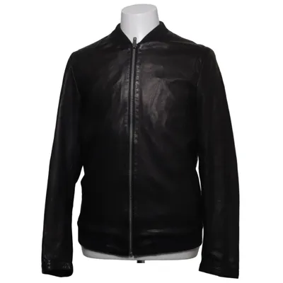 Läderjacka (Svart) från RVLT Revolution Bomull, Skinn, Polyester