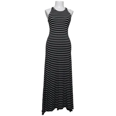 Robe longue (Noir, Blanc) de Lumina Élasthane, Viscose