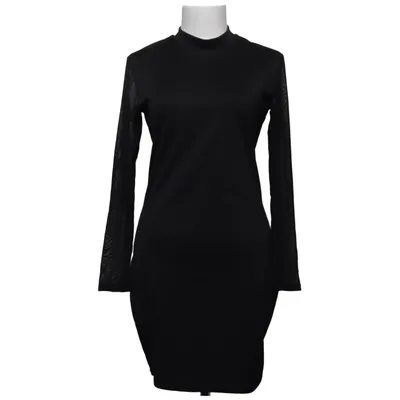 Jurk met col (Zwart) van Vestidos Katoen, Elastaan, Polyester