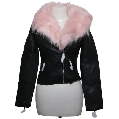 Veste de motard (Noir, Rose) de Parisian Polyester, Polyuréthane, Viscose