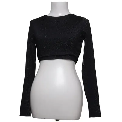 Crop top (Black) from Moa Mattsson x NA-KD Elastane, Metallic fiber, Polyester