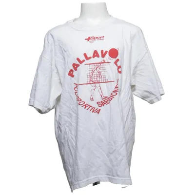 T-shirt (Vit, Röd) från Gildan Bomull