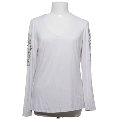 Langærmet t-shirt (Hvid) fra Pompöös Elastan, Viscose
