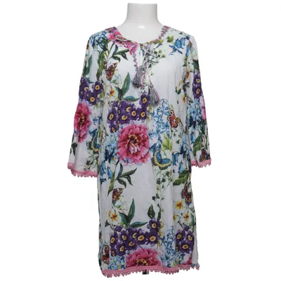 Dress (White, Multicolored) from Fullah Sugah Cotton
