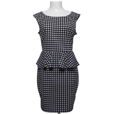 Kjole (Sort, Hvid) fra Barbarella Elastan, Polyester
