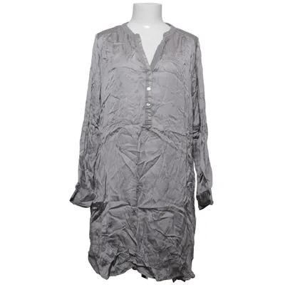 Jurk (Grijs) van Plus Fine Katoen, Viscose