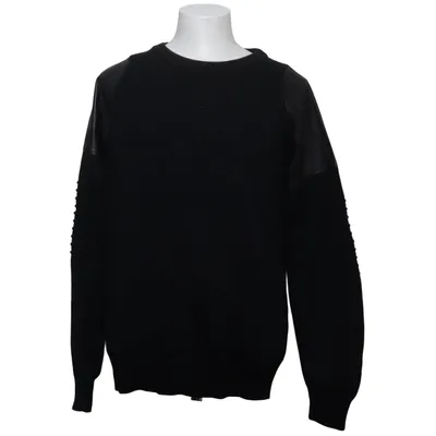 Sweater (Black) from Les Benjamins Cotton, Leather