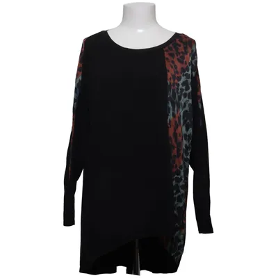 Top (Zwart, Meerkleurig) van Gina Laura Katoen, Elastaan, Viscose