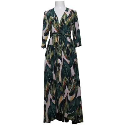 Robe portefeuille (Vert, Multicolore) de Ambika Trend Polyester