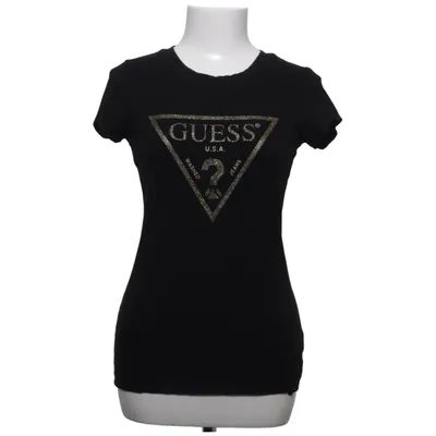 T-shirt (Zwart) van Guess Katoen, Elastaan