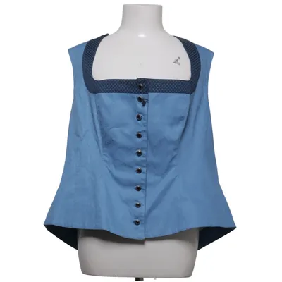 Dirndlbluse (Blå) fra Alpina Bomuld, Polyester