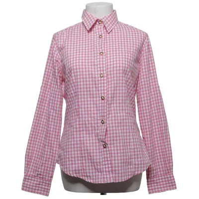 Skjorte (Pink, Hvid) fra Os Trachten Bomuld, Polyester