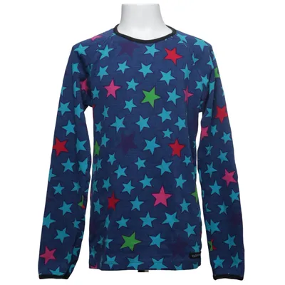 Långärmad t-shirt (Blå, Flerfärgad) från Villervalla Bomull, Elastan