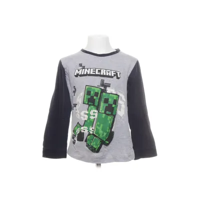 Långärmad t-shirt (Grå, Svart, Flerfärgad) från Minecraft Bomull, Polyester