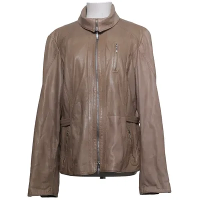 Leren jack (Beige) van Interteam Polyester