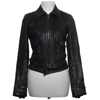 Läderjacka (Svart, Röd) från Selected Femme Skinn