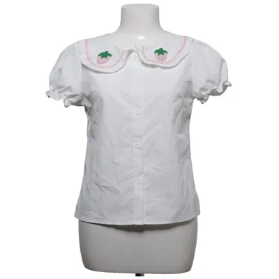 Blouse (Blanc) de Romwe Élasthane, Polyester