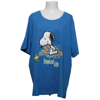T-shirt (Blauw) van Ulla Popken Katoen