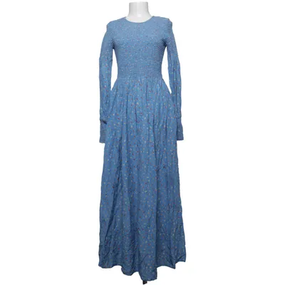 Robe longue (Bleu, Multicolore) de Ganni Coton, Soie