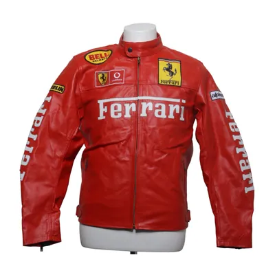 Läderjacka (Röd, Flerfärgad) från Ferrari Skinn, Polyester