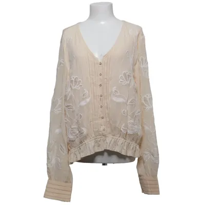 Blus (Beige) från By Anthropologie Elastan, Viskos