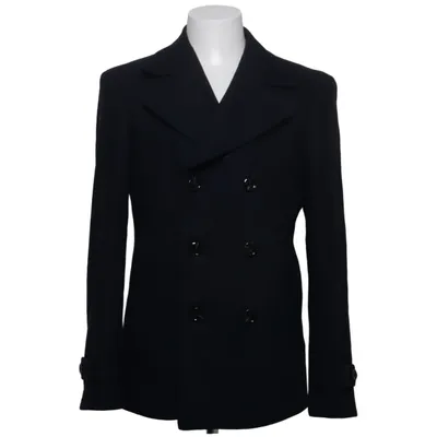 Pea coat (Black) from Alexander Dobell Polyester, Wool