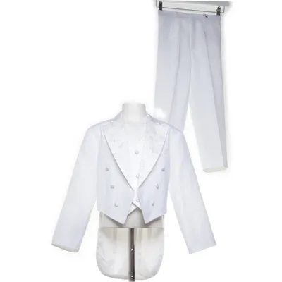 Rokkostuum jas (Wit) van H & Y Katoen, Polyester