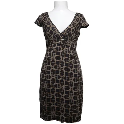 Klänning (Svart, Beige) från Karen Millen Elastan, Polyester, Silke