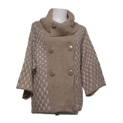Cardigan (Beige, Hvid) fra Stile Benetton Akryl, Alpacauld, Nylon