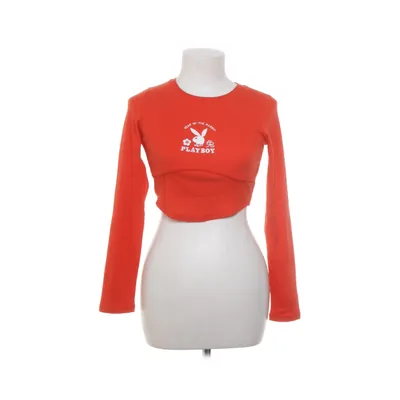 Crop top (Rood) van Playboy Katoen, Elastaan