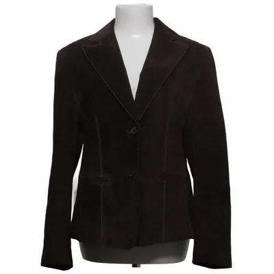 Læderblazer (Brun) fra Taifun Collection Læder, Polyester