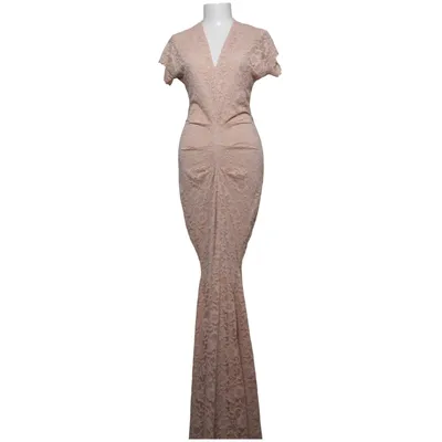 Maxi jurk (Beige) van Honor Gold Elastaan, Polyamide, Polyester