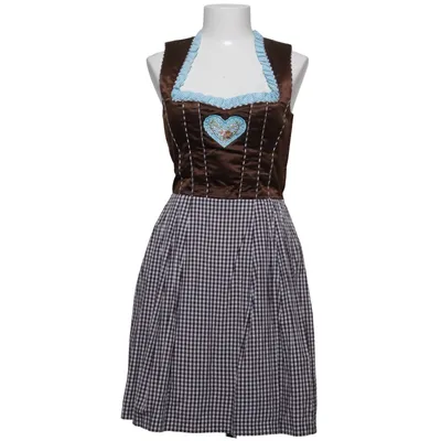 Dirndl (Marron, Blanc, Bleu) de Country Line Coton, Polyester