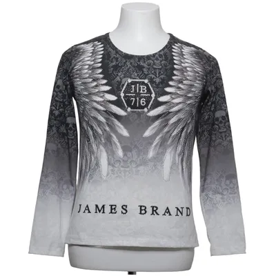 Langærmet t-shirt (Grå, Sort, Hvid) fra James Brand Bomuld, Elastan