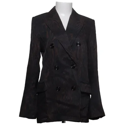 Blazer (Brown, Gray) from H&M Studio Elastane, Polyester, Viscose