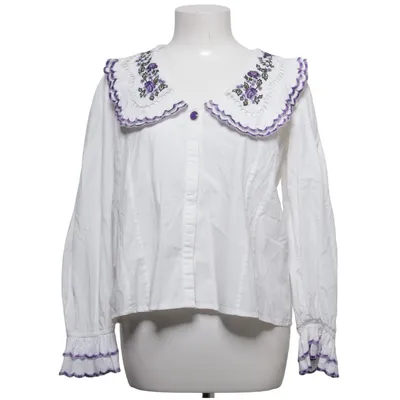 Blus (Vit, Lila, Grön) från Uterqüe Bomull