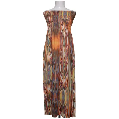 Maxi jurk (Oranje, Meerkleurig) van Do Do Katoen, Polyester
