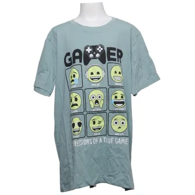 T-shirt (Blå, Flerfärgad) från Emoji Bomull