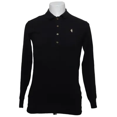 Rugby shirt (Zwart) van Father & Sons Katoen, Elastaan