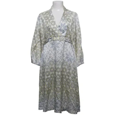 Dress (White, Multicolored) from Naja Lauf Cotton, Silk