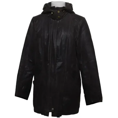 Veste longue en cuir (Marron) de Gatto Cuir