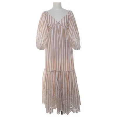 Maxikjole (Beige, Hvid) fra Uterqüe Viscose