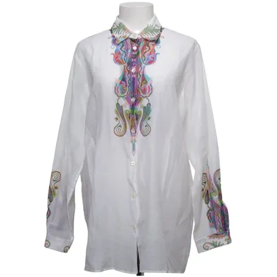 Bluse (Hvid, Flerfarvet) fra Etro Bomuld, Silke