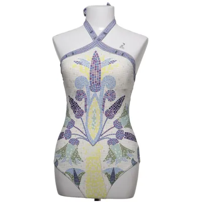 Badedragt (Hvid, Flerfarvet) fra Tory Burch Elastan, Polyamid