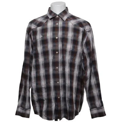 Shirt (Bruin, Wit, Zwart) van Men Plus Katoen