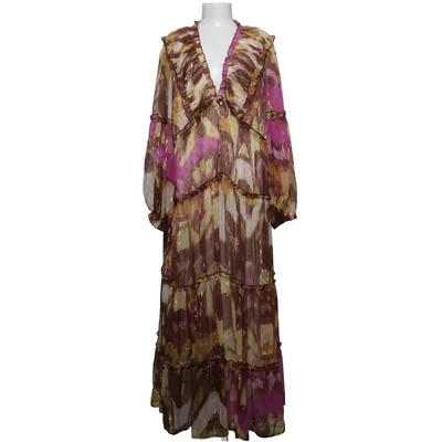 Långklänning (Brun, Rosa, Guldfärgad) från River Island Plus Metallfiber, Polyester