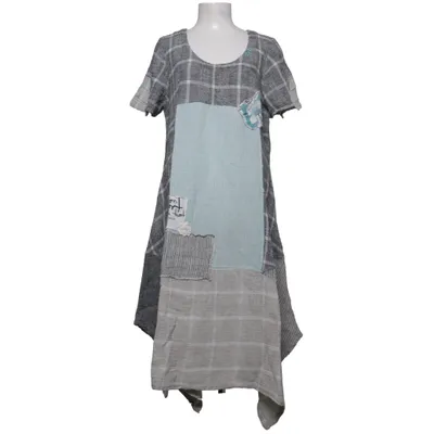 Kleid (Grau, Weiß, Mehrfarbig) von Zedd Plus Baumwolle, Leinen